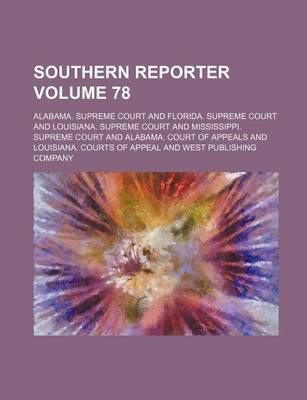 Book cover for Southern Reporter Volume 78