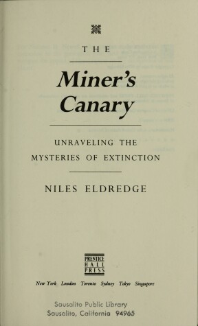 Book cover for The Miner's Canary