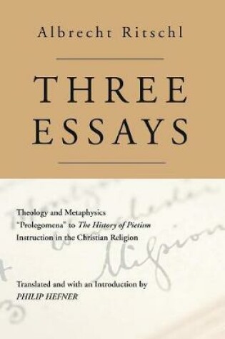 Cover of Three Essays