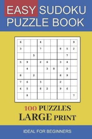 Cover of easy sudoku puzzle book large print