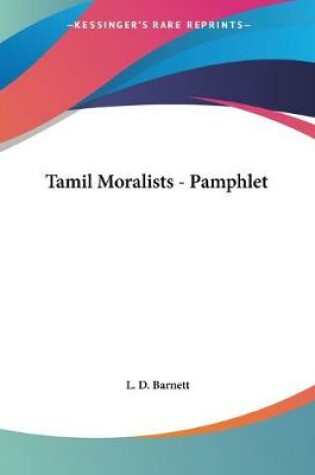 Cover of Tamil Moralists - Pamphlet