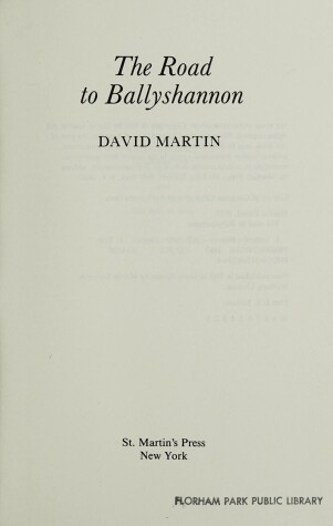 Book cover for The Road to Ballyshannon