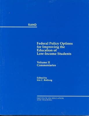 Book cover for Federal Policy Options for Improving the Education of Low-Income Students