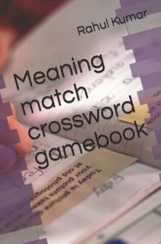 Cover of Meaning match crossword gamebook