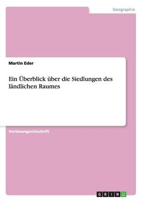 Book cover for Ein UEberblick uber die Siedlungen des landlichen Raumes