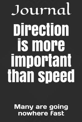 Book cover for Direction is more important than speed
