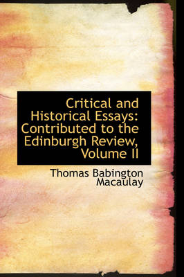 Book cover for Critical and Historical Essays