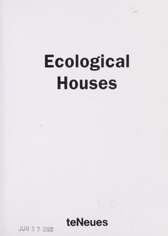 Book cover for Ecological Houses