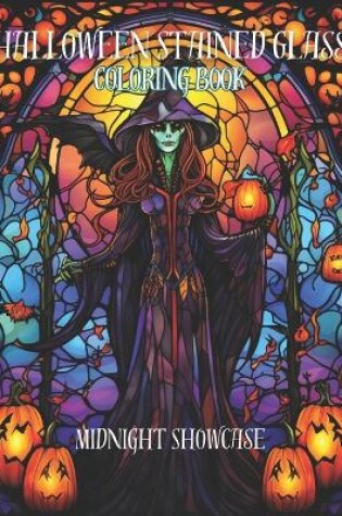 Cover of Halloween Stained Glass Coloring Book