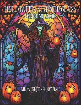 Book cover for Halloween Stained Glass Coloring Book