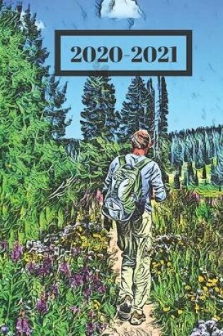 Cover of Hikers Campers & Nature outdoors Lovers Mountain Floral Dated Weekly 2 year Calendar Planner
