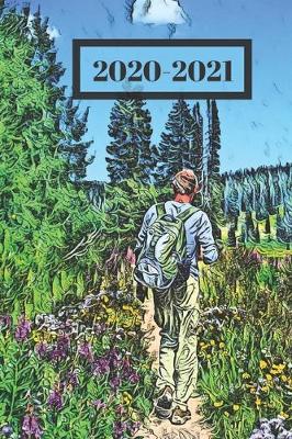 Book cover for Hikers Campers & Nature outdoors Lovers Mountain Floral Dated Weekly 2 year Calendar Planner