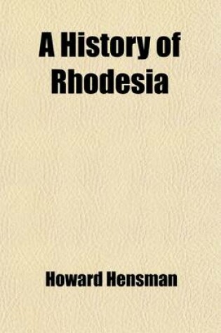 Cover of A History of Rhodesia