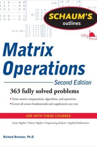 Cover of Schaum's Outline of Matrix Operations