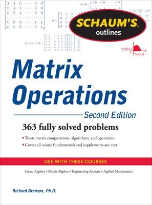 Book cover for Schaum's Outline of Matrix Operations