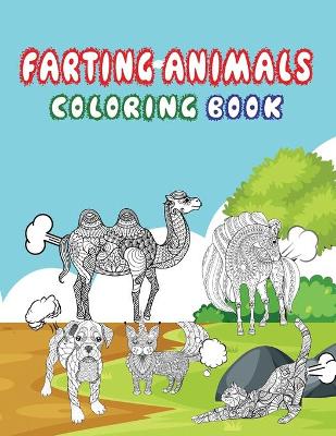 Book cover for Farting Animals Coloring Book