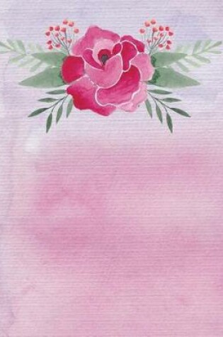 Cover of Watercolor Rose Bouquet Background Writer Composition Book