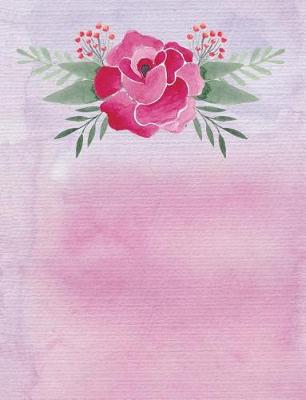 Book cover for Watercolor Rose Bouquet Background Writer Composition Book