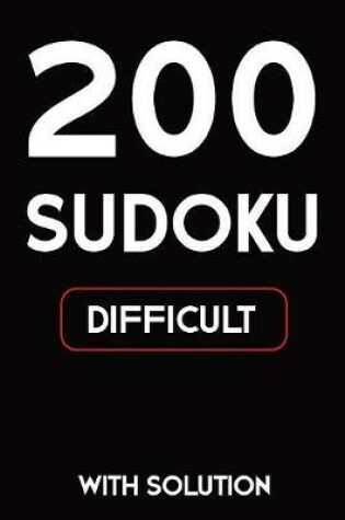 Cover of 200 Sudoku difficult with solution