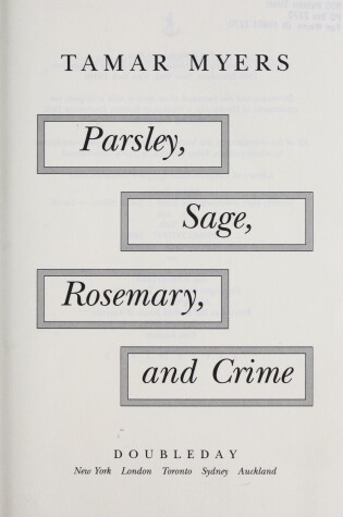 Cover of Parsley, Sage, Rosemary, and Crime