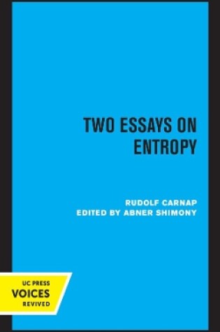 Cover of Two Essays on Entropy