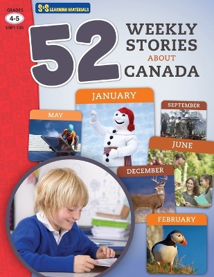 Book cover for 52 Weekly Nonfiction Stories About Canada Grades 4-5