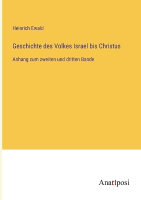 Book cover for Geschichte des Volkes Israel bis Christus