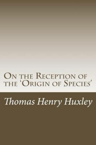 Cover of On the Reception of the 'Origin of Species'