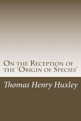 Book cover for On the Reception of the 'Origin of Species'