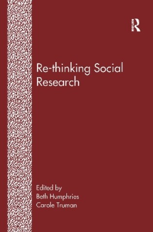 Cover of Re-Thinking Social Research