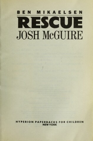 Cover of The Rescue Josh McGuire