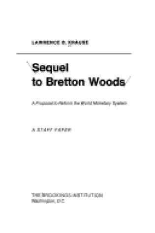 Cover of Sequel to Bretton Woods