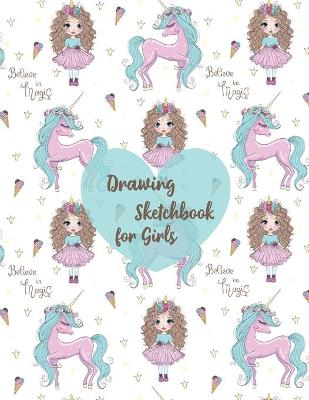 Cover of Drawing sketchbook for girls