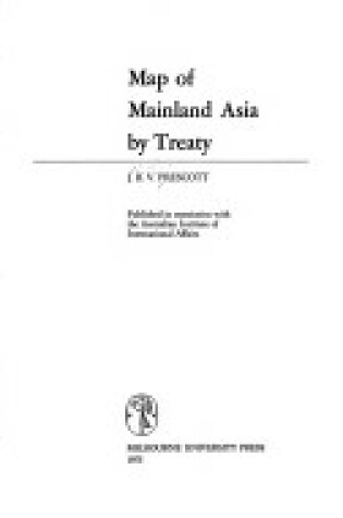 Cover of Map of Mainland Asia by Treaty