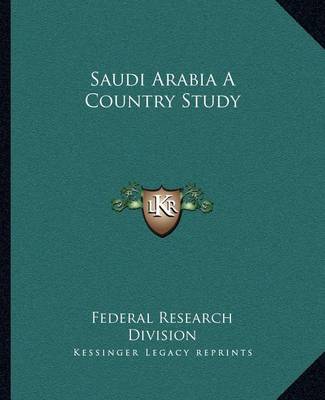 Book cover for Saudi Arabia a Country Study