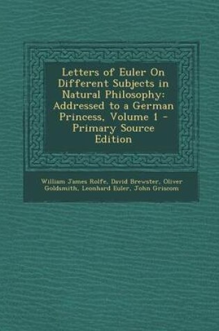 Cover of Letters of Euler on Different Subjects in Natural Philosophy