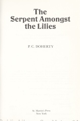 Cover of The Serpent Amongst the Lilies