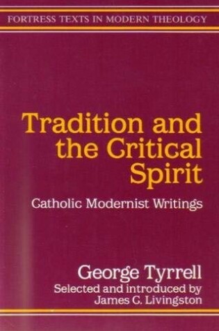 Cover of Tradition and the Critical Spirit