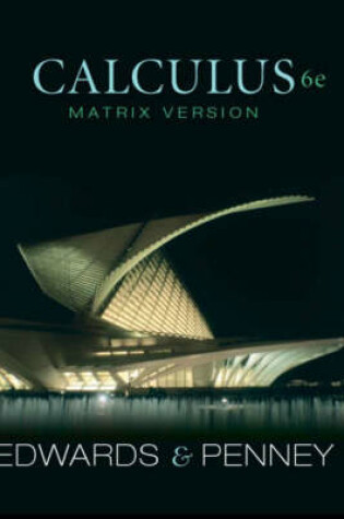 Cover of Calculus: Matrix Version with Maple 10 VP