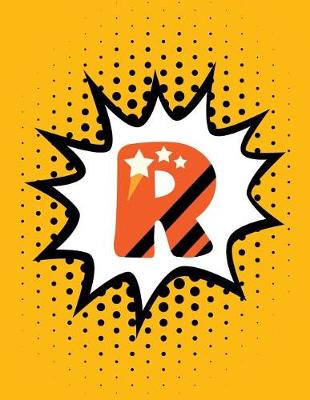 Book cover for Superhero Comic Book 'r' Monogram Journal (Large Edition)