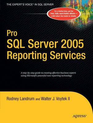 Book cover for Pro SQL Server 2005 Reporting Services