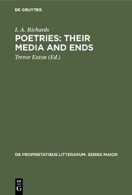 Cover of Poetries: Their Media and Ends