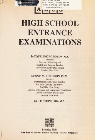 Book cover for High School Entrance Examinations