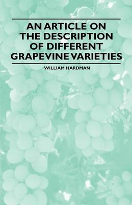 Book cover for An Article on the Description of Different Grapevine Varieties