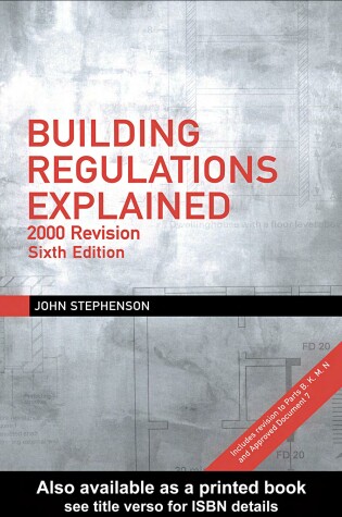 Cover of Building Regulations Explained