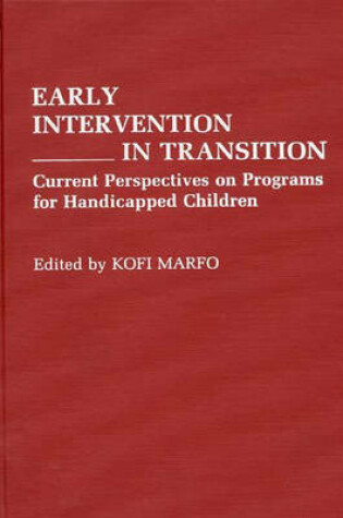 Cover of Early Intervention in Transition