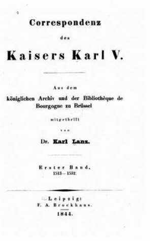 Cover of Correspondenz des kaisers Karl V