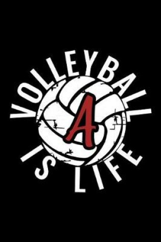 Cover of A Monogram Initial Volleyball Journal