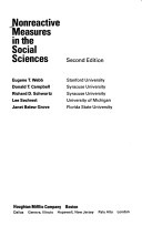 Book cover for Nonreactive Measures in the Social Sciences