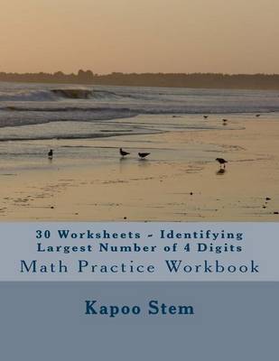 Book cover for 30 Worksheets - Identifying Largest Number of 4 Digits